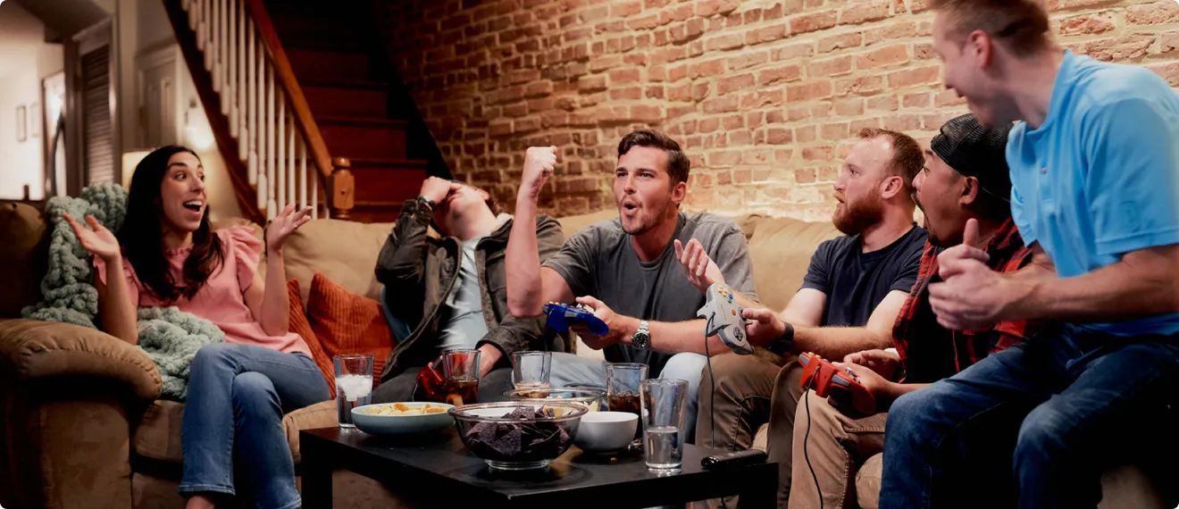 Michael hanging out with his friends