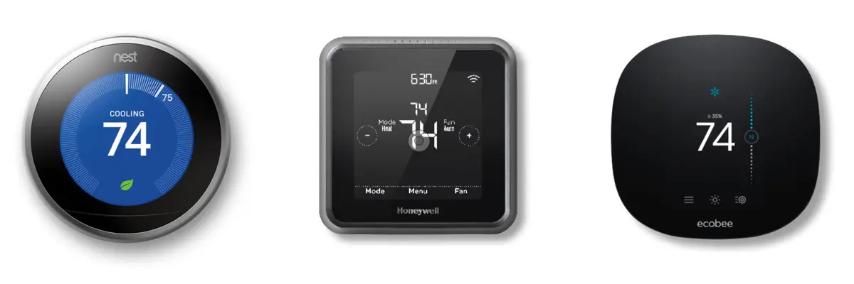 3 different smart thermostats