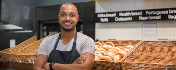 man in bakery