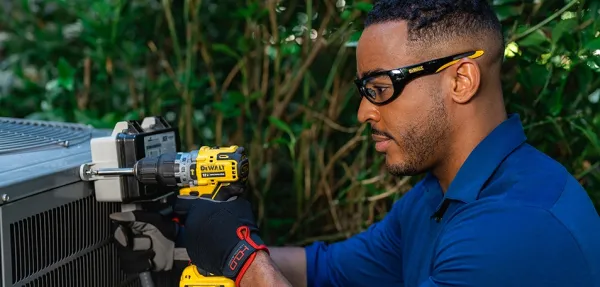 man drilling