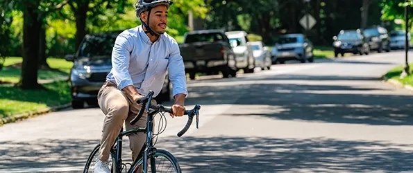 man on bike